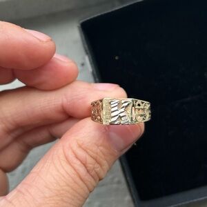 Real 10k gold initial “K” ring